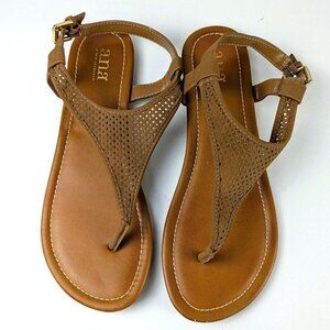 a.n.a Women's Brown Flat Thong Sandals Size 11